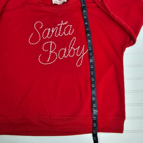 Philosophy Santa Baby Women's Red Ultra Soft Holiday Sweatshirt Size M NWT - Picture 14 of 15
